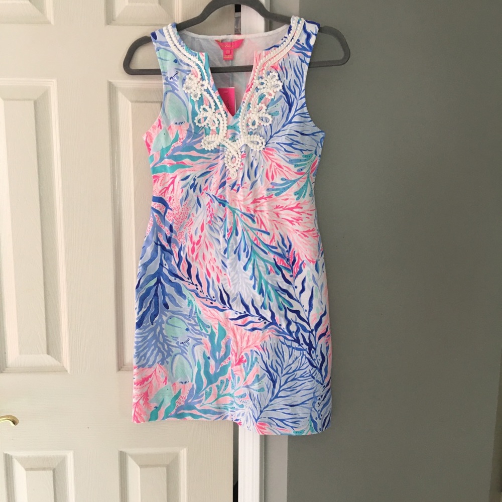 Lilly Pulitzer Harper Shift Crew Blue Ti XXS